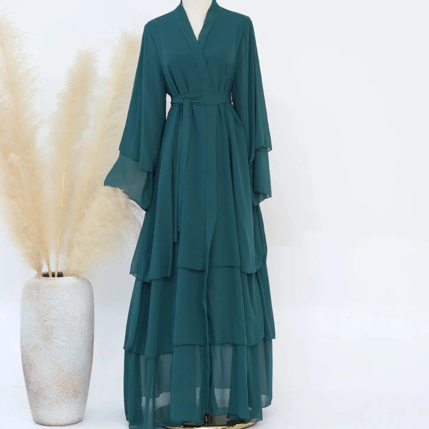 Modest Coat Open Abaya Dress - Palm and Thread