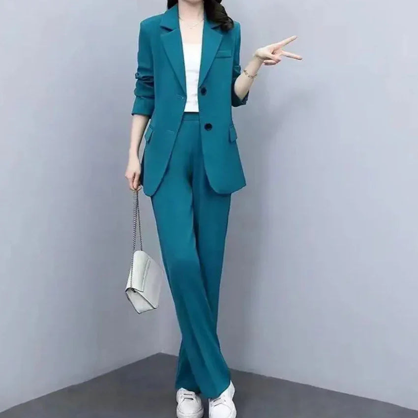 Blazer Wide Leg Pant Suit - Palm and Thread