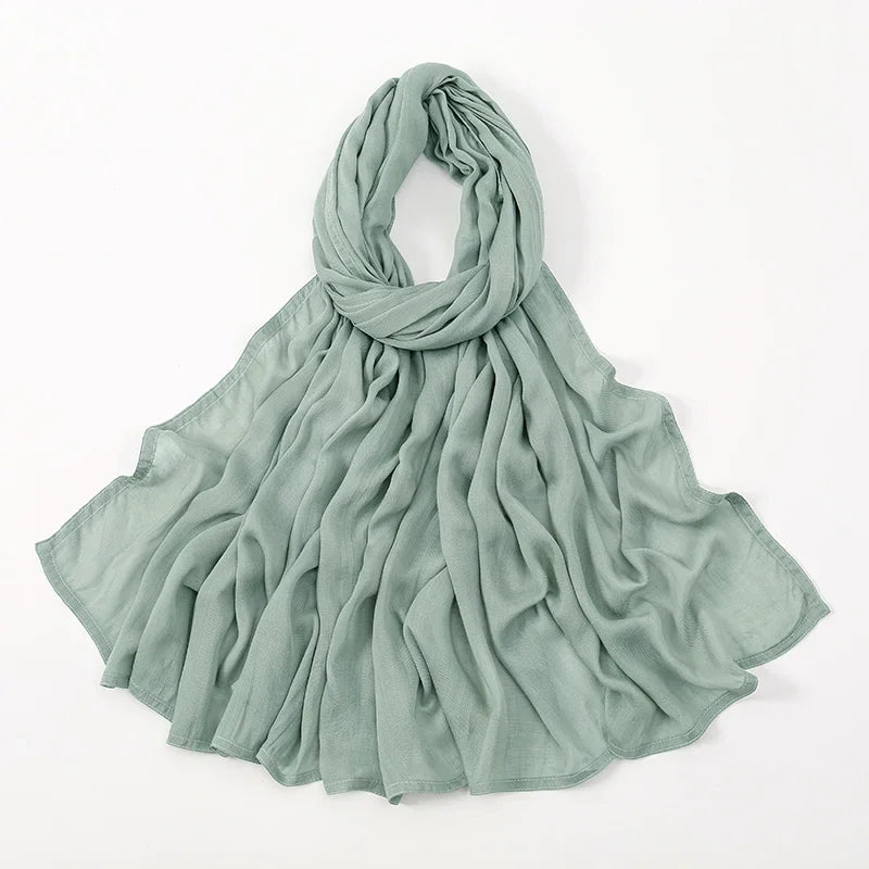 Thin Plain Shawl Soft Viscose Rayon Headscarf - Palm and Thread