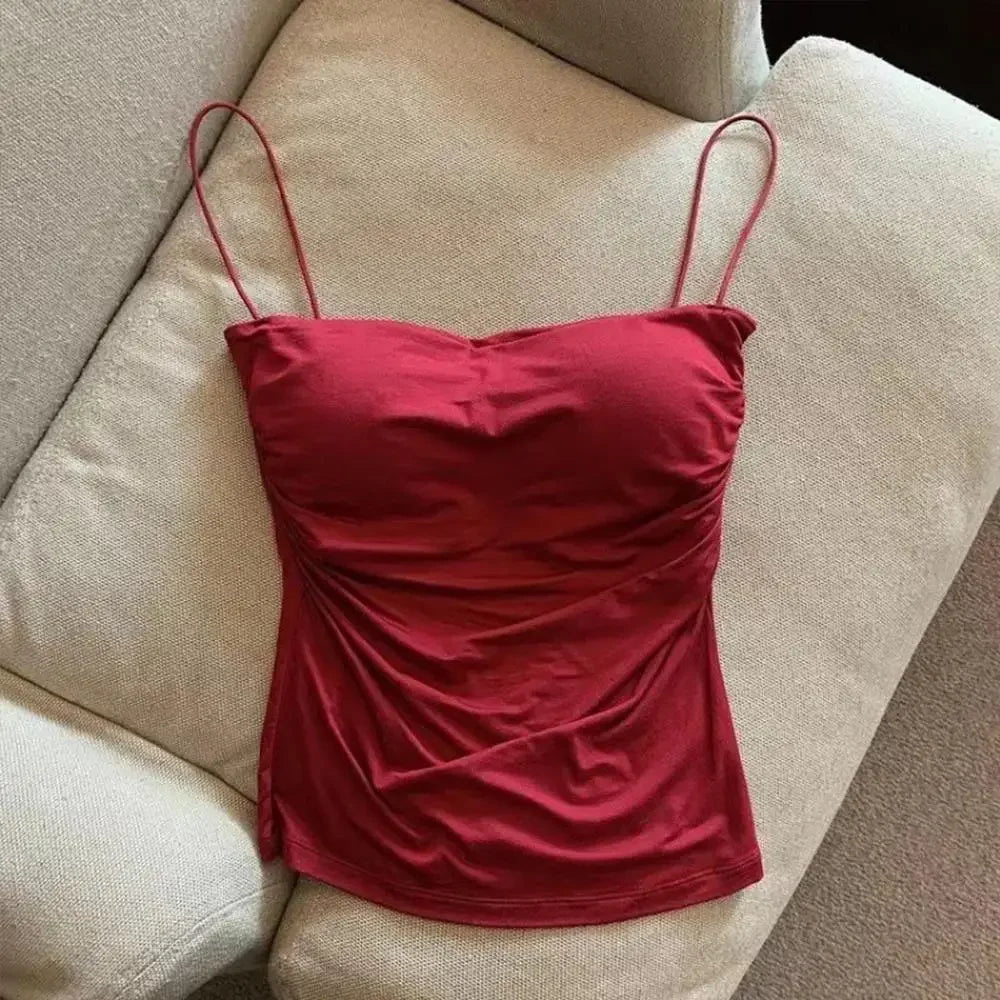 Camisole With Built In Bra Spaghetti Strap Tank - Palm and Thread