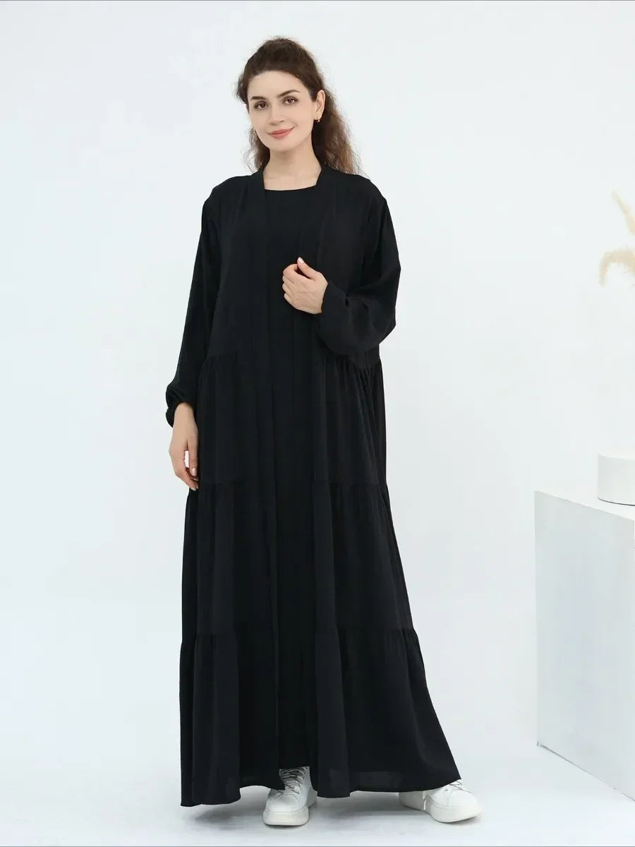 Lace-up Vestidos Largos Party Caftan Abaya - Palm and Thread
