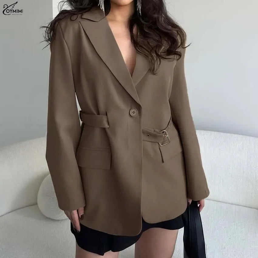 Elegant Single Button Pockets Blouse - Palm and Thread
