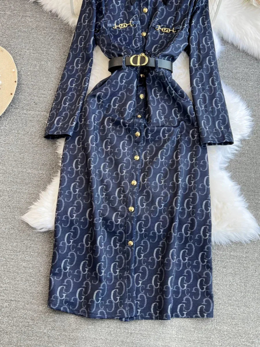 High-End Waist-cinched Midi Dress - Palm and Thread