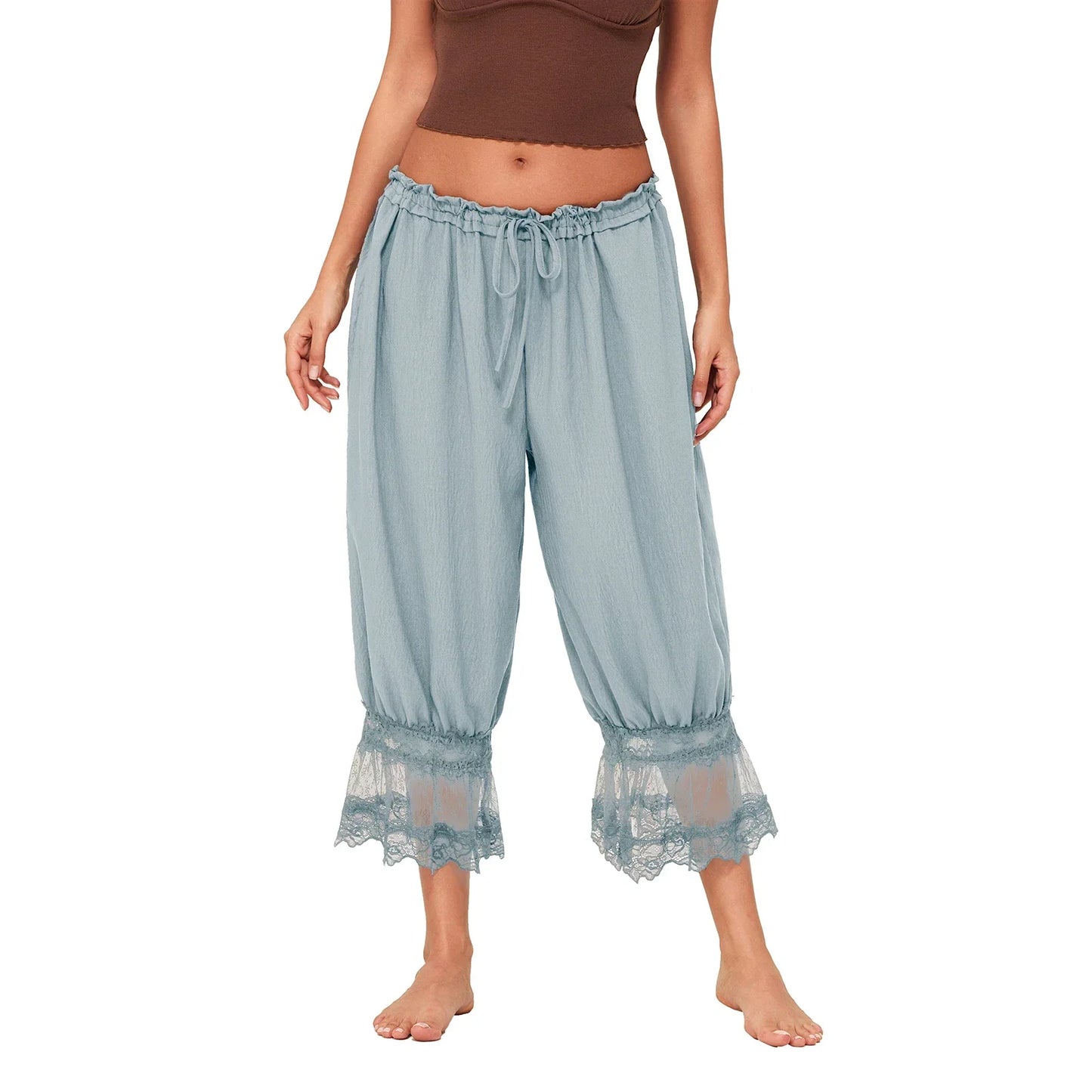 Loose Fit Bloomers Cropped Pant - Palm and Thread