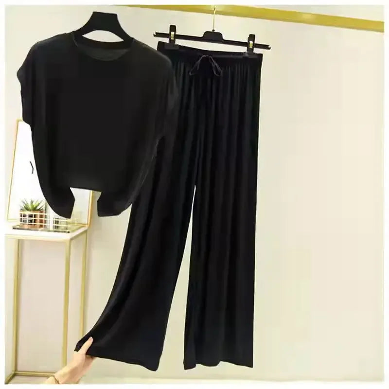 Modal Loose Homewear set O-neck streetwear Casual pajama - Palm and Thread