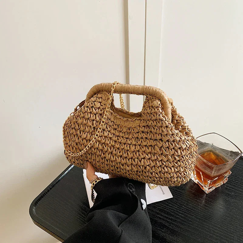 Retro Woven Clutch Bag - Palm and Thread