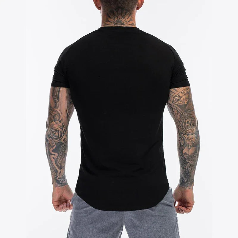 Plain Cotton Breathable Fitness T-shirt - Palm and Thread