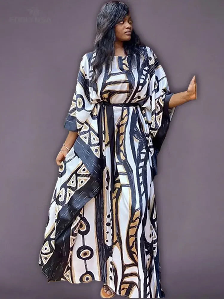 Bohemian Printed Loose Beach Dress - Palm and Thread