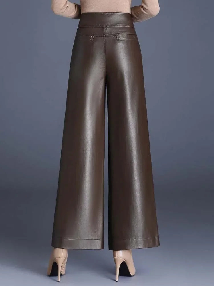 PU Leather Wed Leg Pant - Palm and Thread