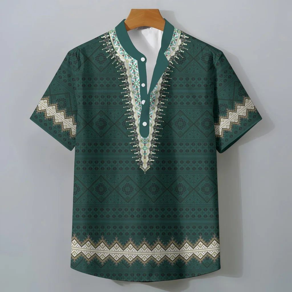 Ethnic Style Tribal 3D Print T Shirt - Palm and Thread