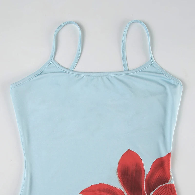 Floral Print Slim Fit Mini Sundress