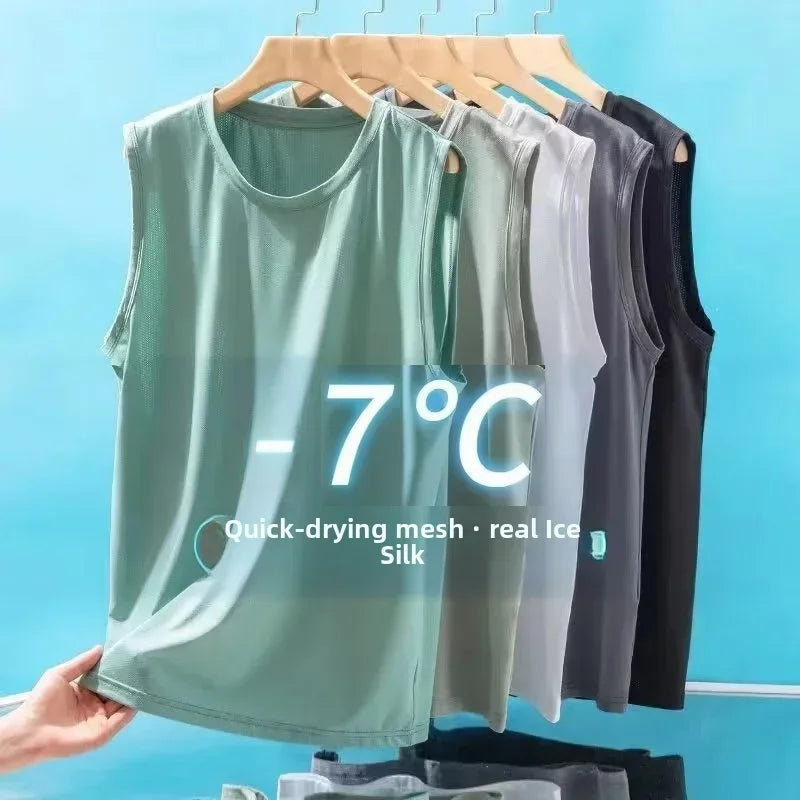 Ice Silk Mesh Sleeveless T-shirt Tank Top - Palm and Thread