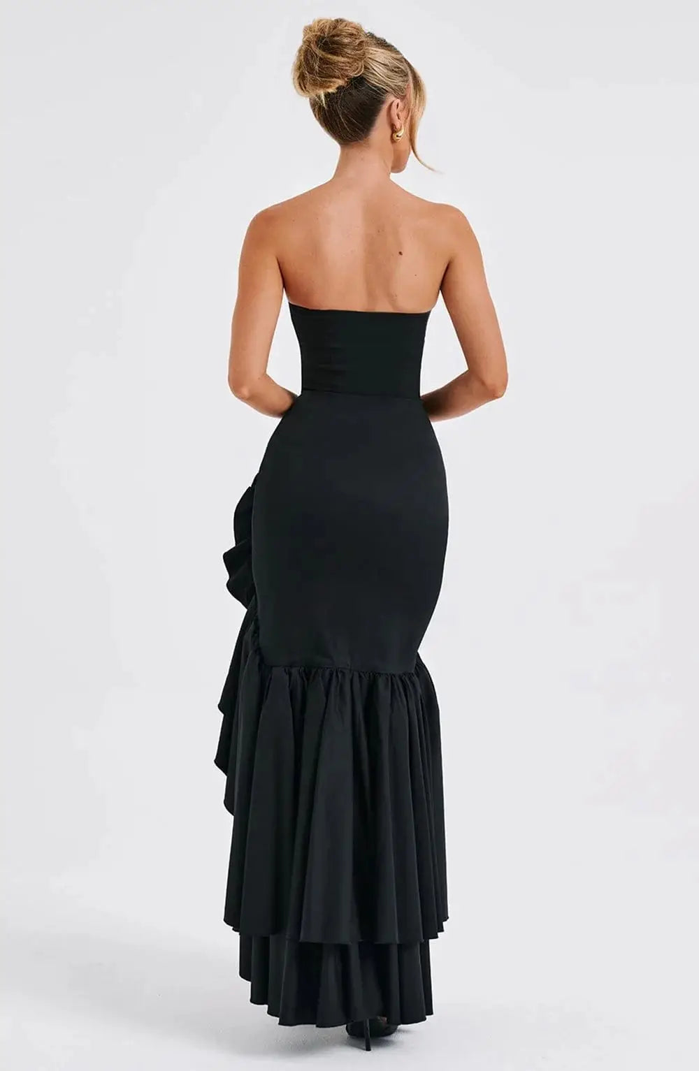Sexy Strapless Slim Fit Slit Dress