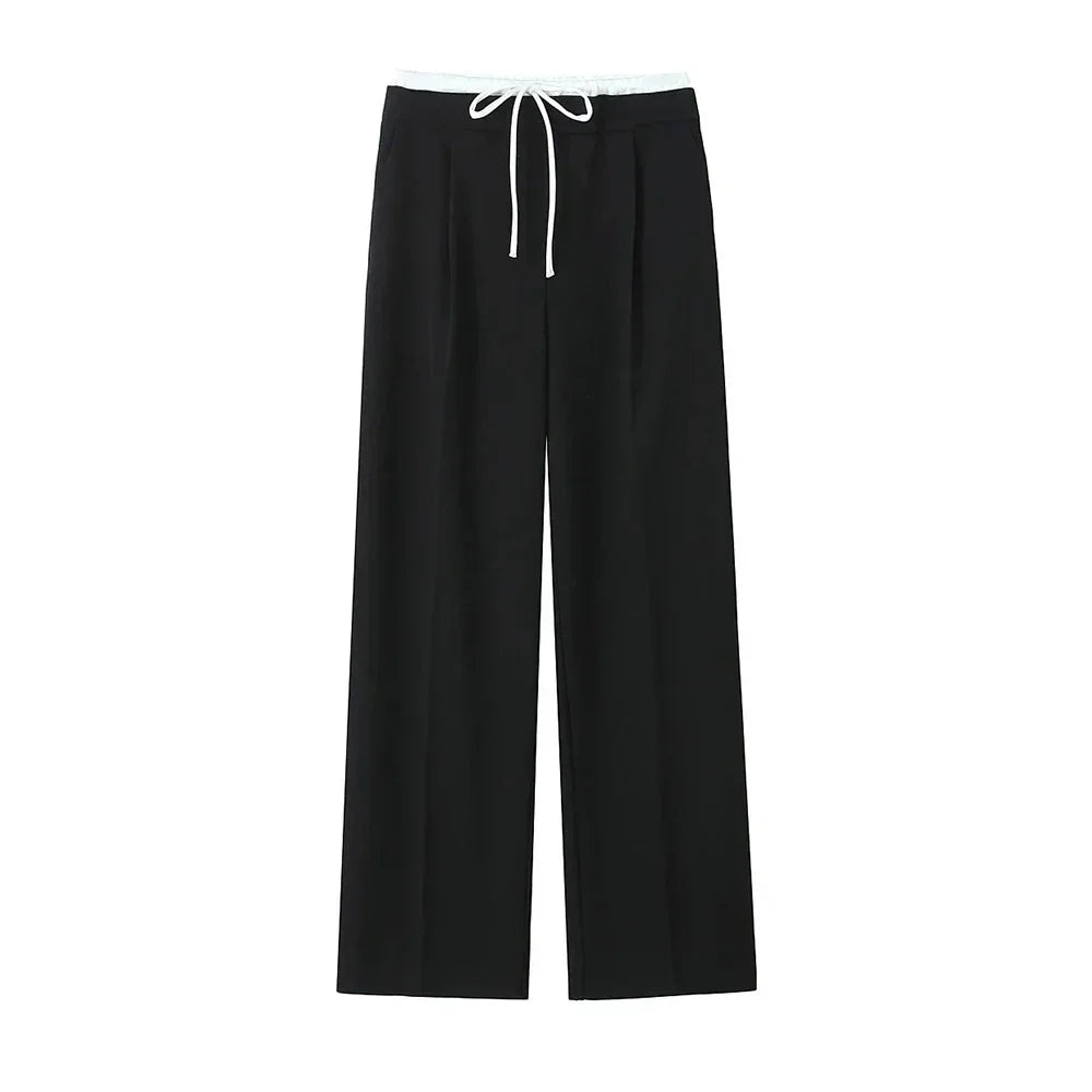 Double Waistband Wide Leg Pant - Palm and Thread