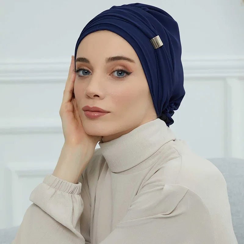 Plain Instant Turban Hat Inner Hijab - Palm and Thread