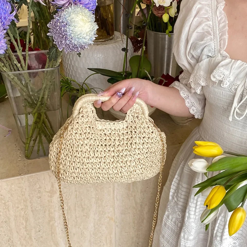 Retro Woven Clutch Bag - Palm and Thread