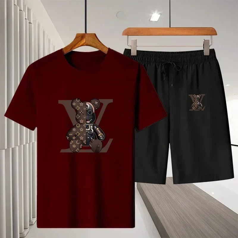 fashionable breathable T-shirt and short set - Palm and Thread
