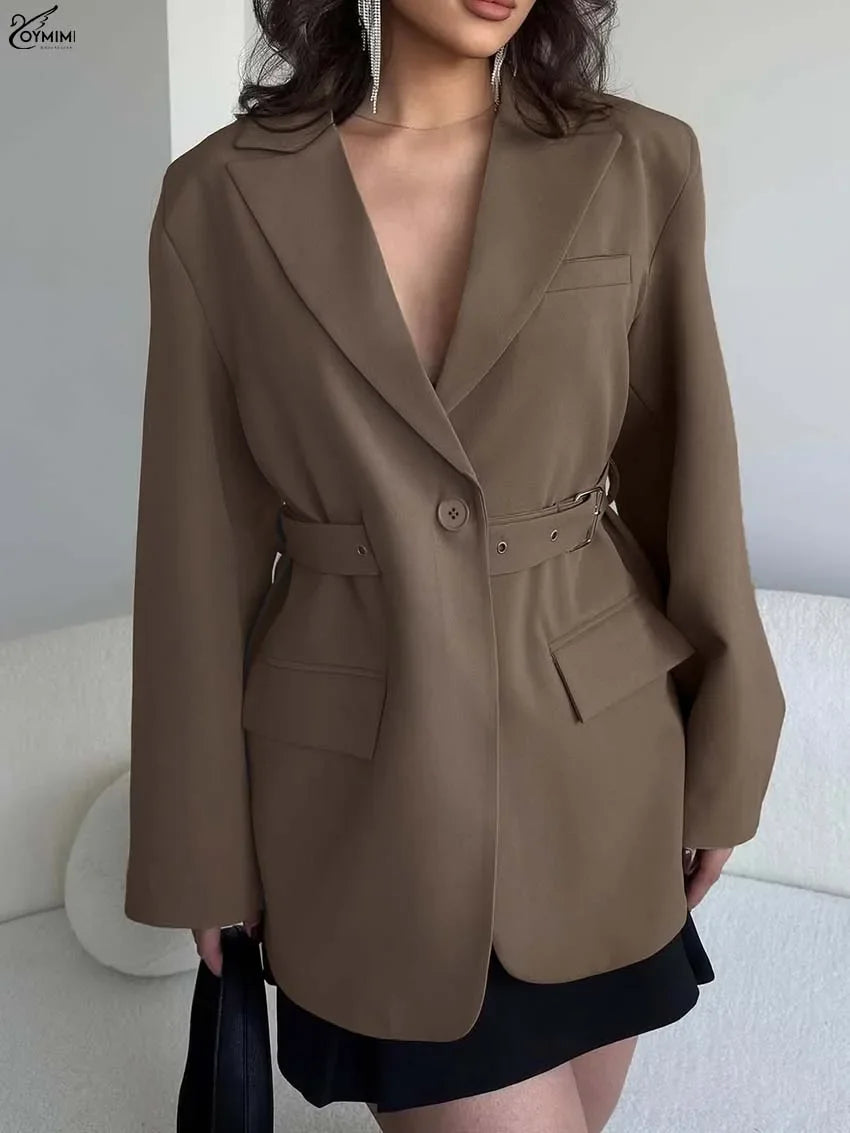 Elegant Single Button Pockets Blouse - Palm and Thread