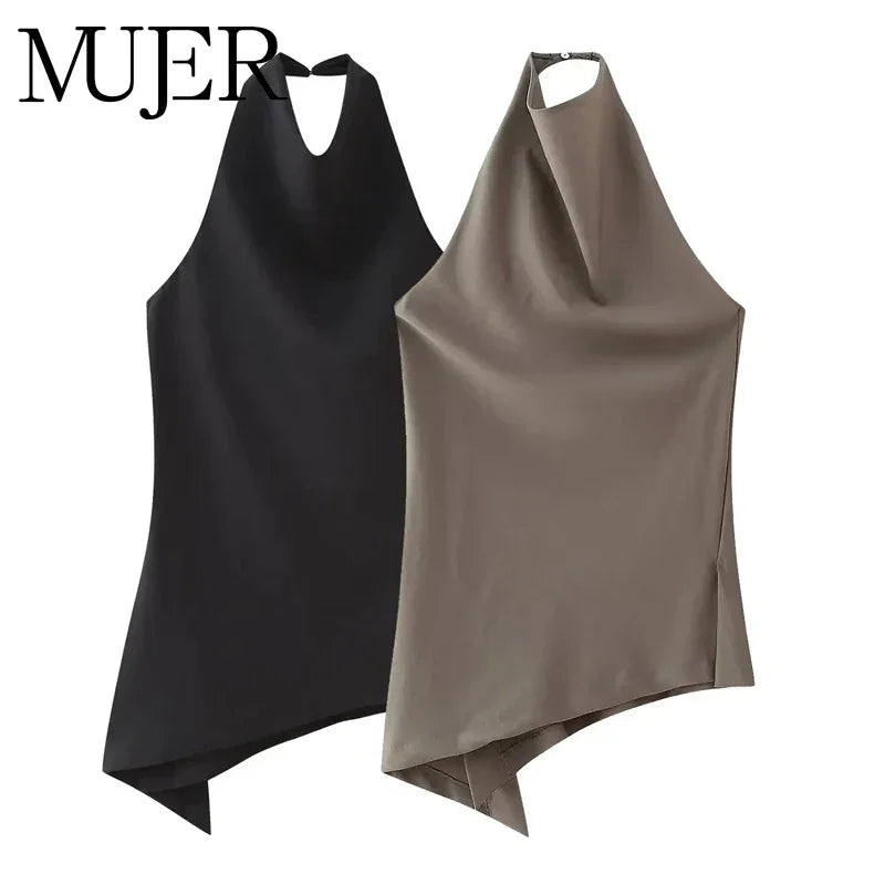 Halter Backless Tank Camis Top and Pant - Palm and Thread