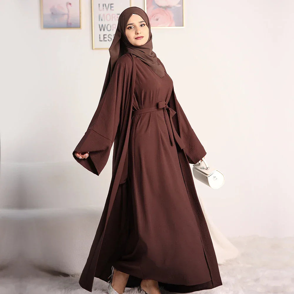 2 Piece Crepe Abaya - Palm and Thread