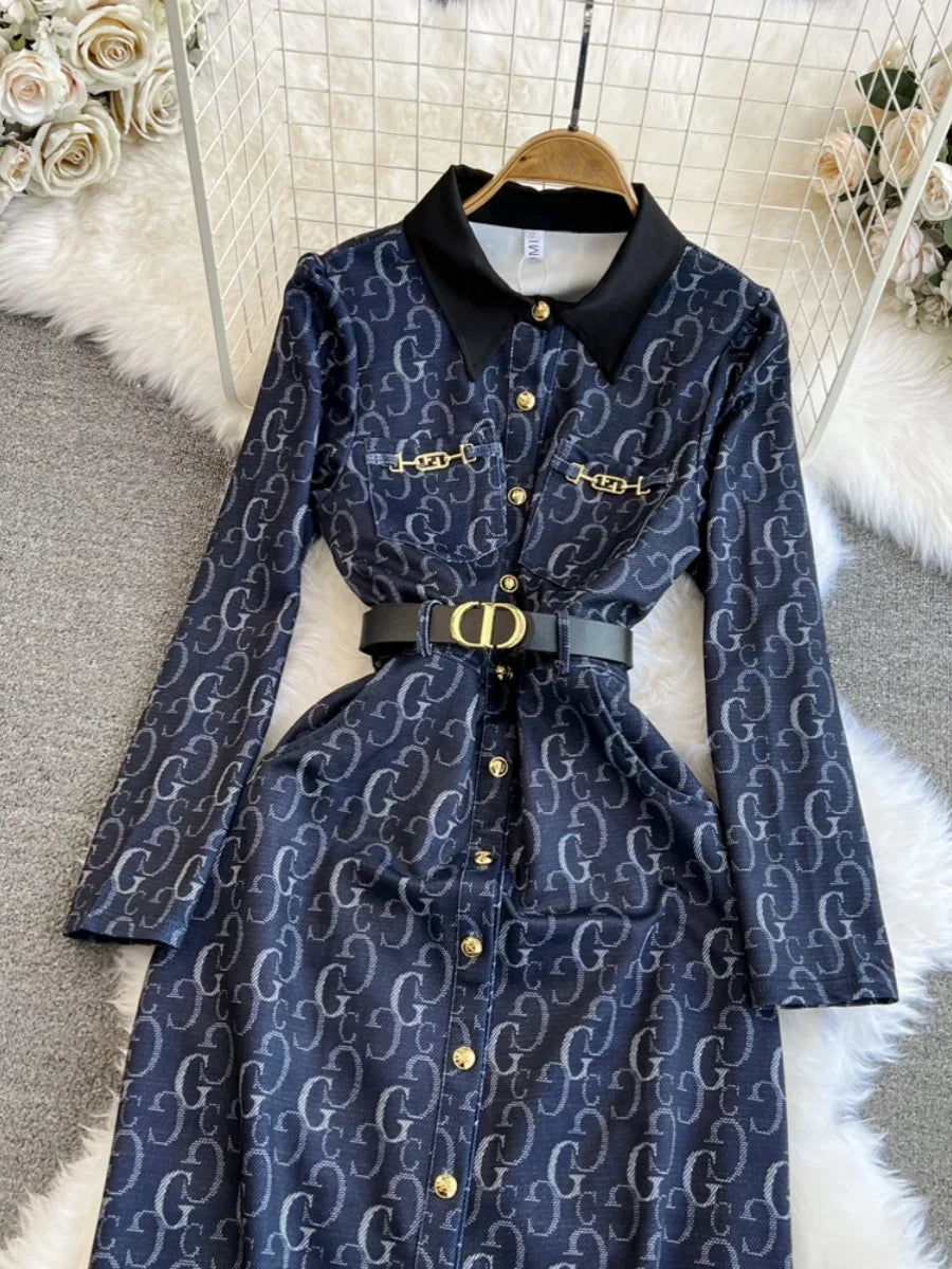 High-End Waist-cinched Midi Dress - Palm and Thread