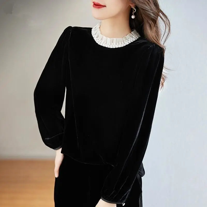 Elegant Chic Ruffle Lace T-Shirt - Palm and Thread