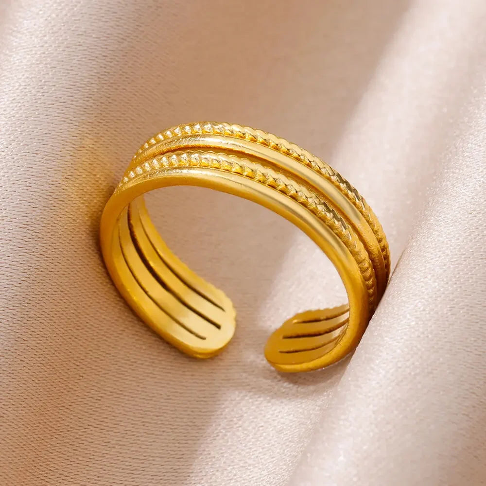 Stainless Steel Angel Feather Ring - Palm and Thread