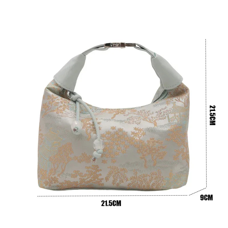 New Style Fine Embroidery Handbag - Palm and Thread