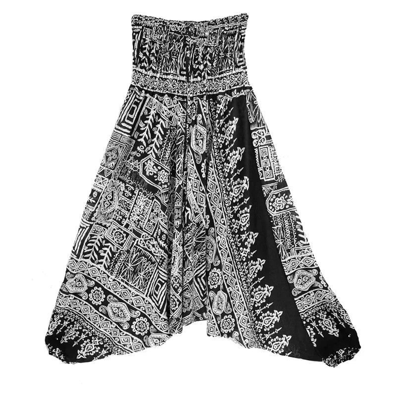 Bohemian High Waist Rayon Harem Baggy Pant - Palm and Thread
