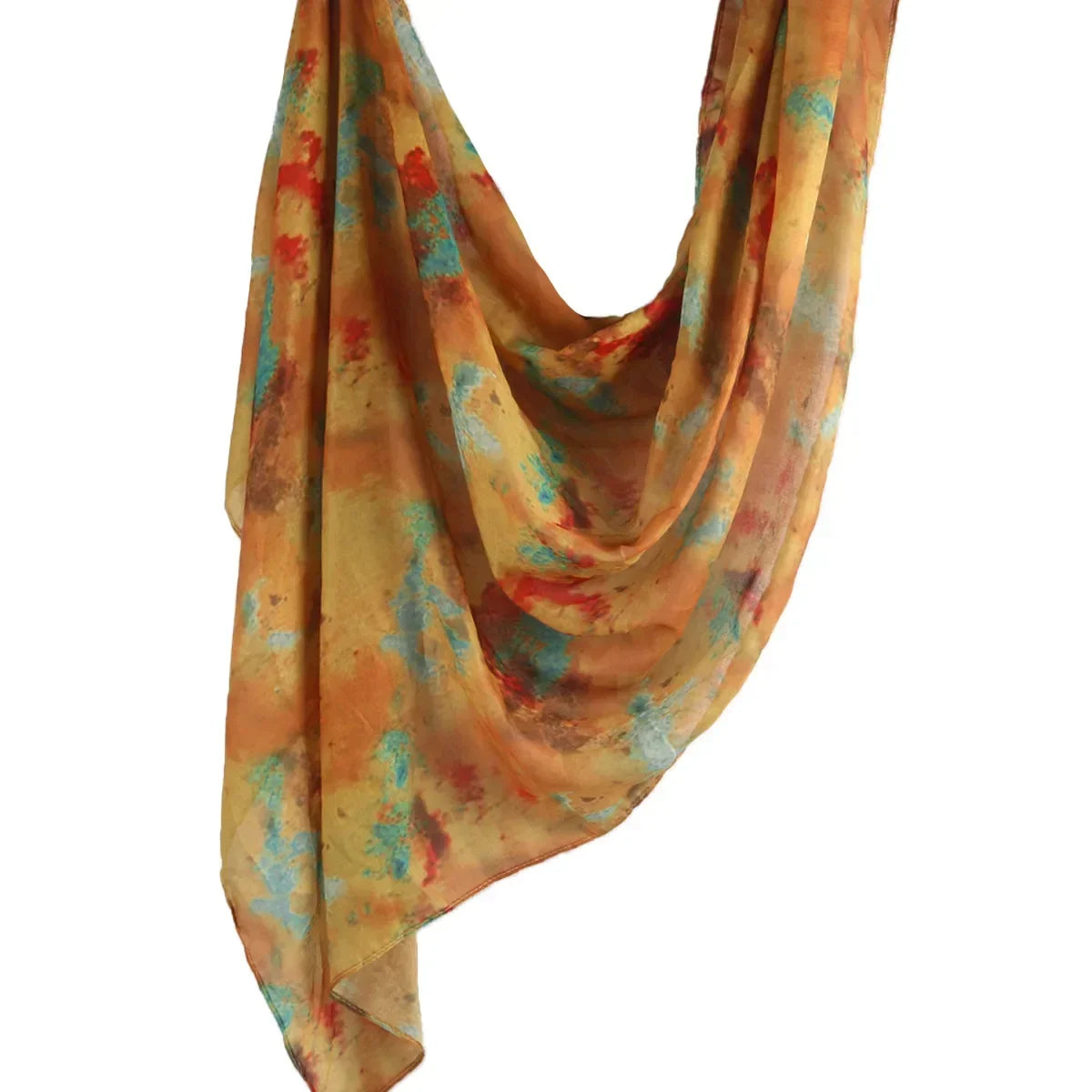New Watercolor Tie-Dye Cotton Scarf - Palm and Thread