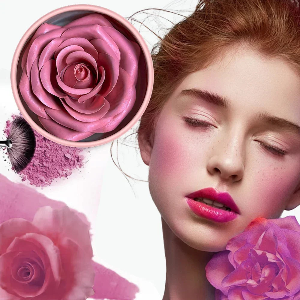 4-Shade Rose Petal Blush 3D petal rose Makeup Blush - Palm and Thread