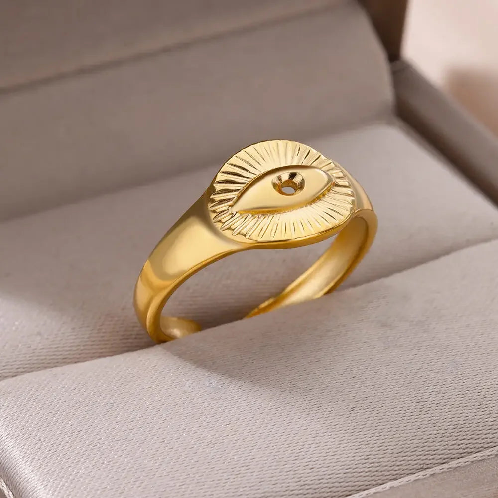 Stainless Steel Angel Feather Ring - Palm and Thread