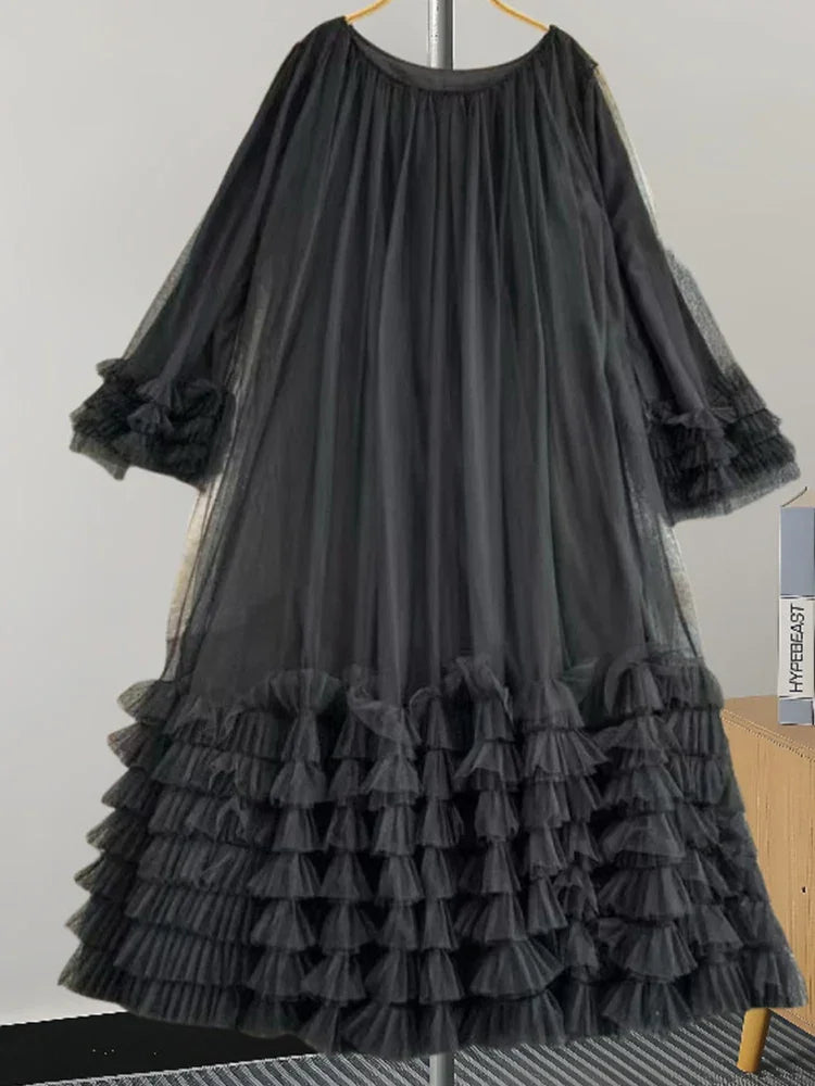 New temperament trumpet sleeve loose dress - Palm and Thread