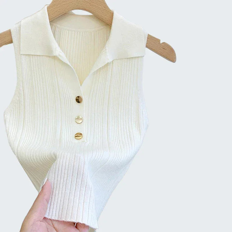 Single-breasted Button Lapel Vest - Palm and Thread