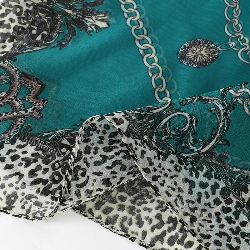 New Print Chiffon Scarf Shawl - Palm and Thread
