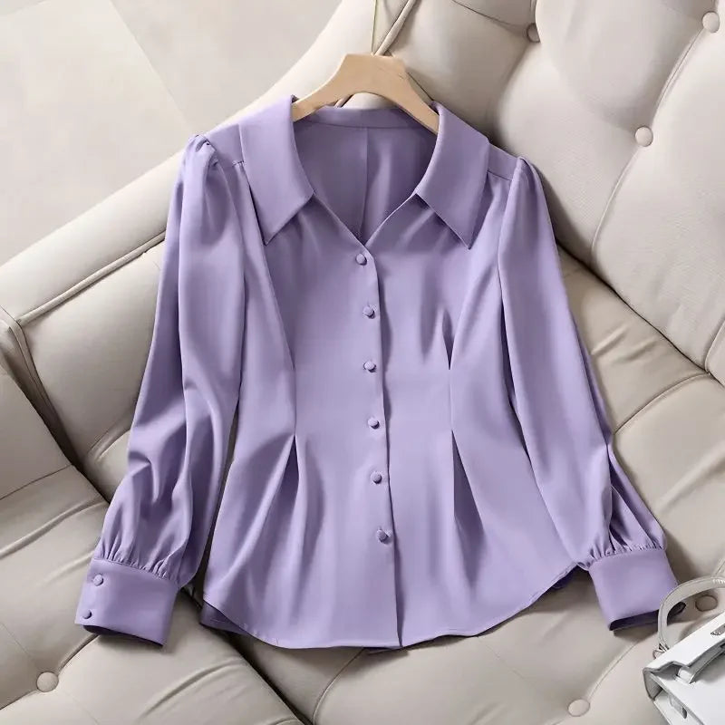 Temperament Fashion Sping New Chiffon Shirt - Palm and Thread