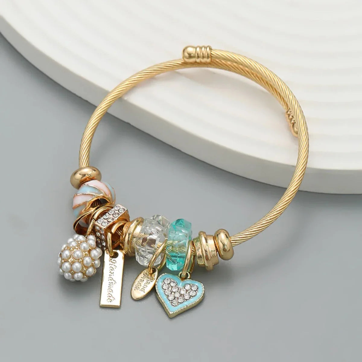 Fashion Multi Element Stainless Steel Panadora - Palm and Thread