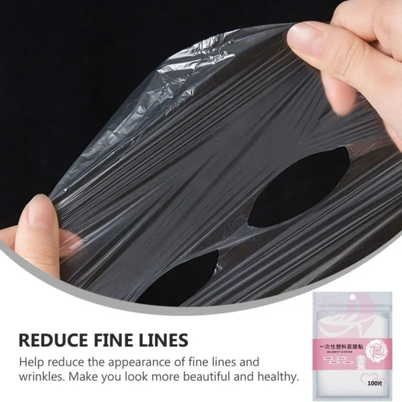 Disposable Plastic Film Full Face Cleaner Mask - Palm and Thread