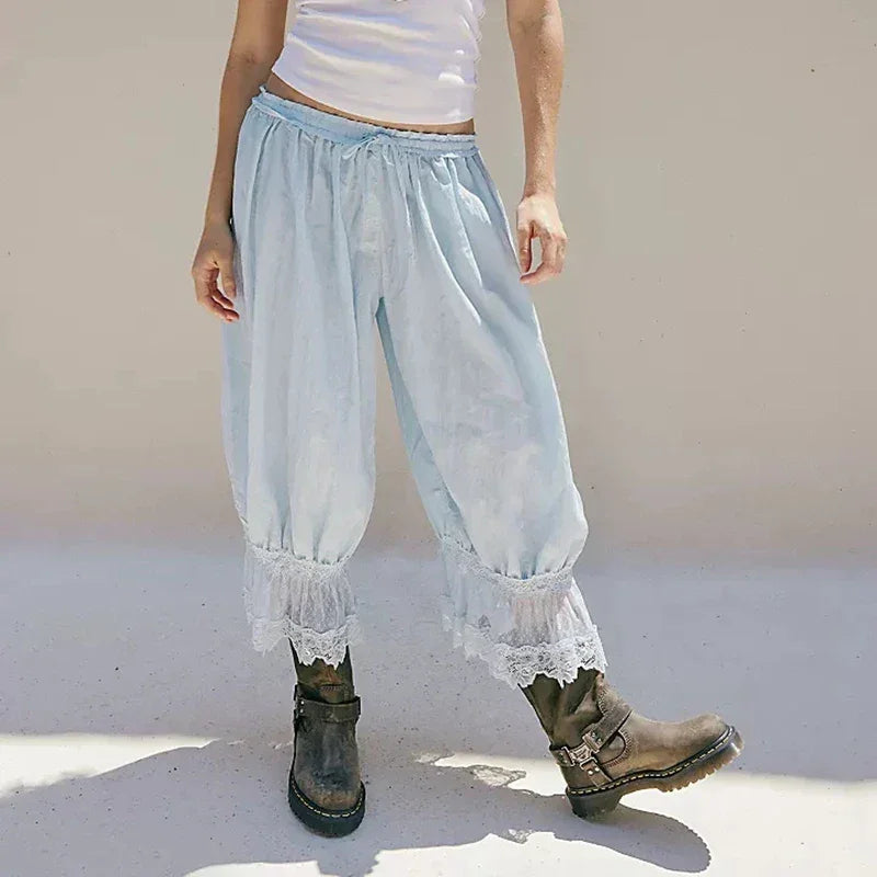 Loose Fit Bloomers Cropped Pant - Palm and Thread