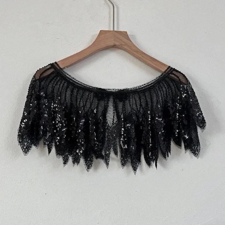 Sequin Bead Sling Slim Fit Straight Tank Top - Palm and Thread