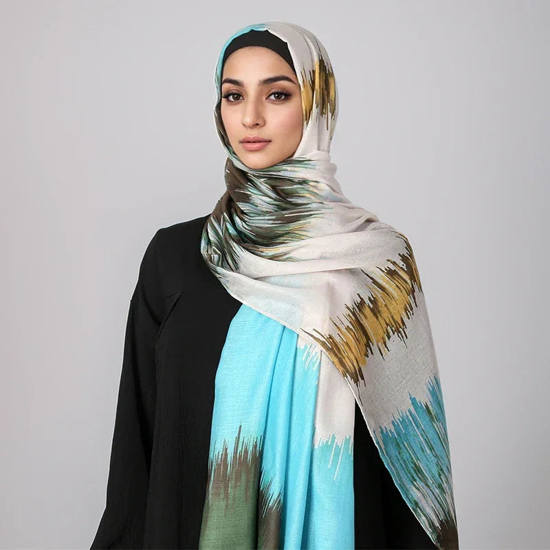 Watercolor Hijab Scarf Bandana Headband Vintage - Palm and Thread