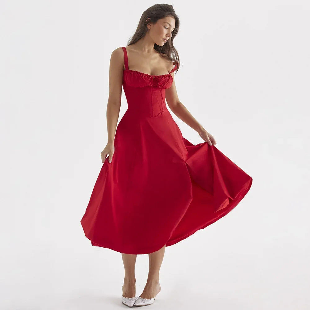 Elegant Waist-Tied Slimming Dress