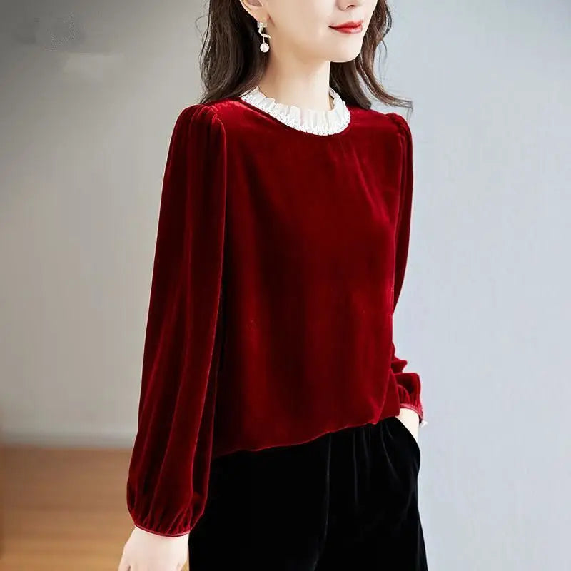 Elegant Chic Ruffle Lace T-Shirt - Palm and Thread