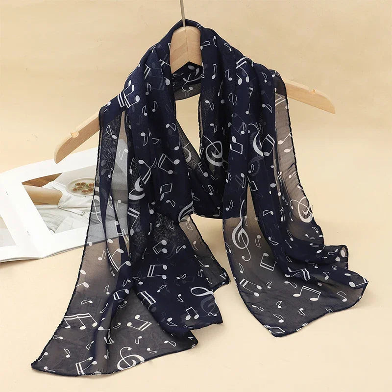 New Print Chiffon Scarf Shawl - Palm and Thread