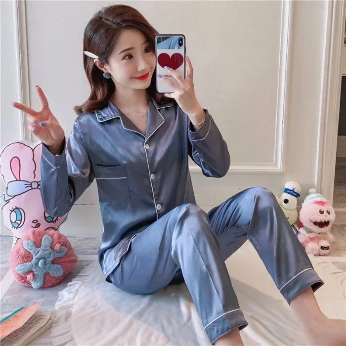 Plus Size Silk Soft Nightwear Pajama - Palm and Thread