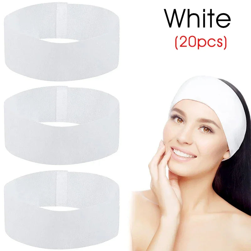Disposable SPA White Facial Esthetician Headband - Palm and Thread