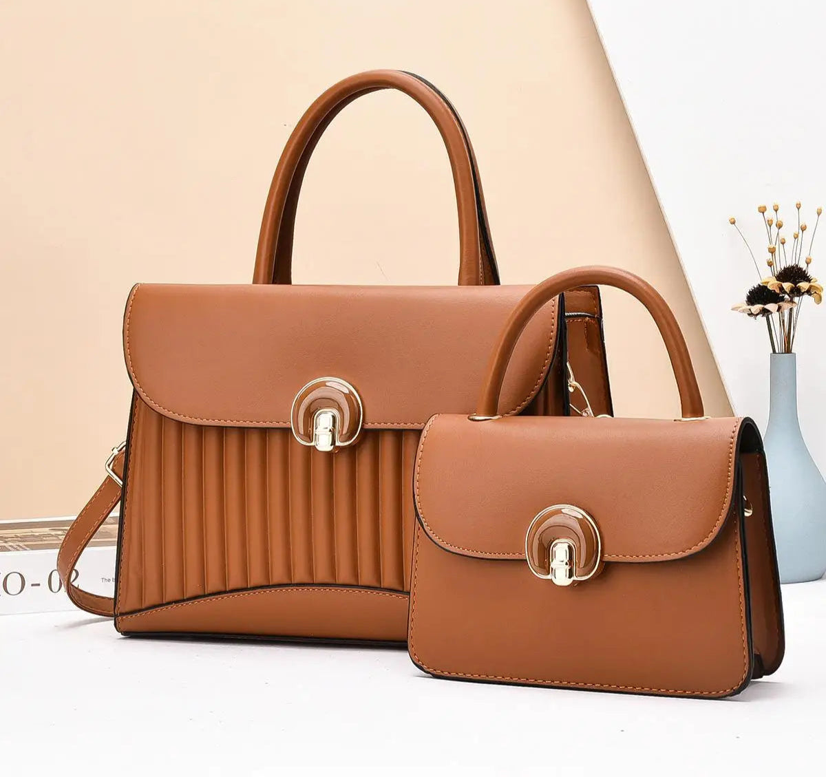 Two-Piece Set Handbag - Palm and Thread
