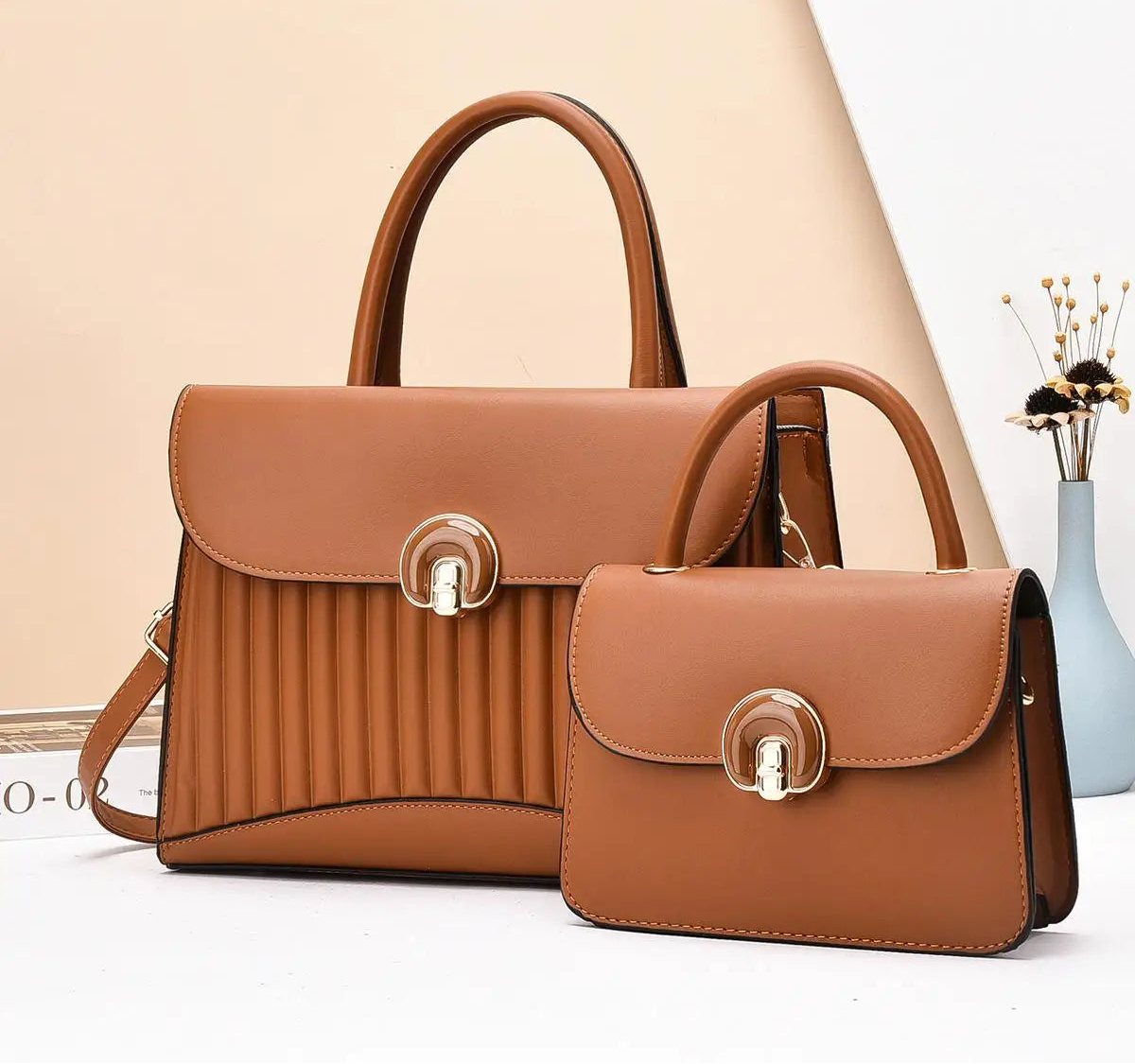 Two-Piece Set Handbag - Palm and Thread