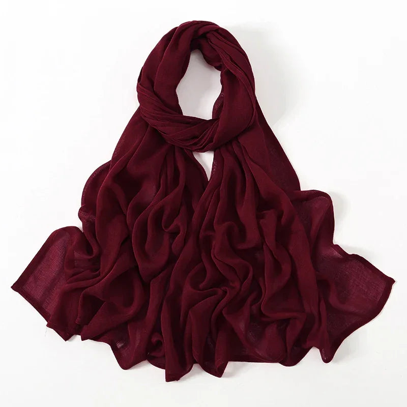 Thin Plain Shawl Soft Viscose Rayon Headscarf - Palm and Thread