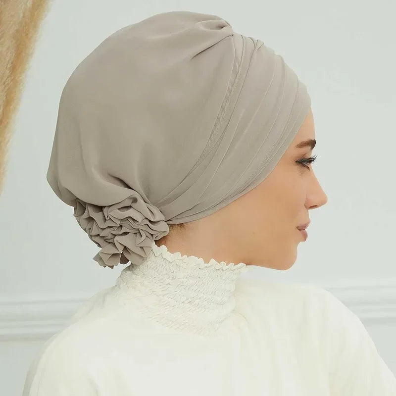 Plain Instant Turban Hat Inner Hijab - Palm and Thread